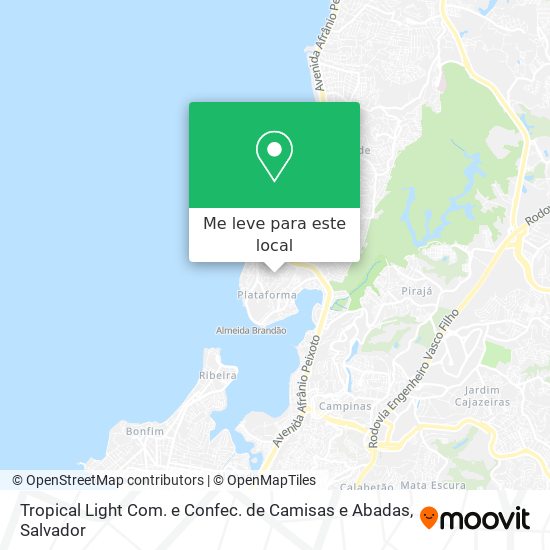 Tropical Light Com. e Confec. de Camisas e Abadas mapa