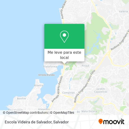 Escola Videira de Salvador mapa