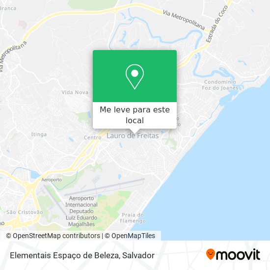 Elementais Espaço de Beleza mapa