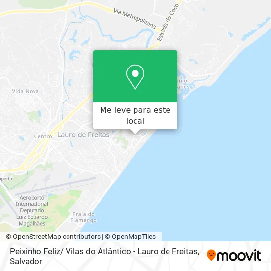Peixinho Feliz/ Vilas do Atlântico - Lauro de Freitas mapa