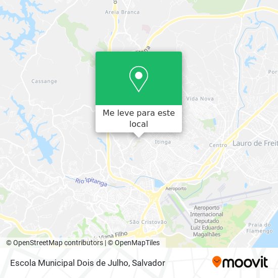 Escola Municipal Dois de Julho mapa