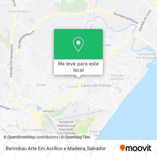 Berimbau Arte Em Acrilico e Madeira mapa