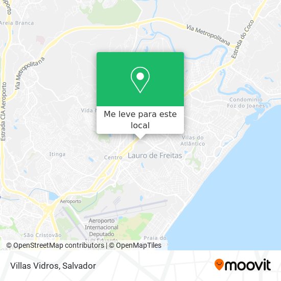 Villas Vidros mapa