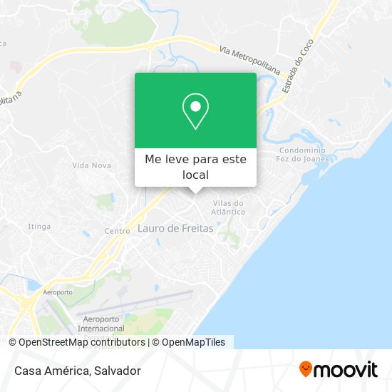 Casa América mapa