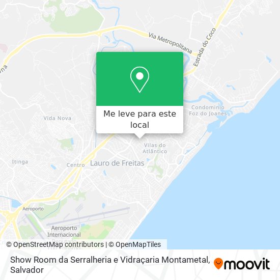 Show Room da Serralheria e Vidraçaria Montametal mapa