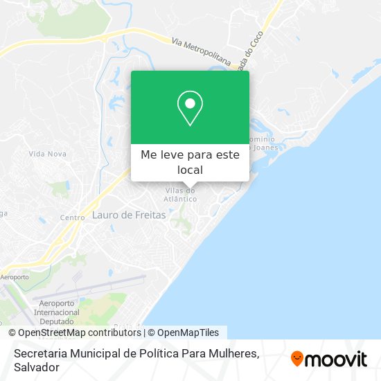 Secretaria Municipal de Política Para Mulheres mapa