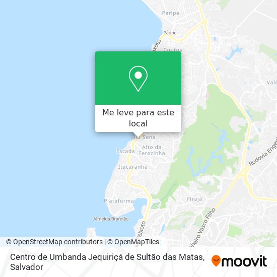 Centro de Umbanda Jequiriçá de Sultão das Matas mapa