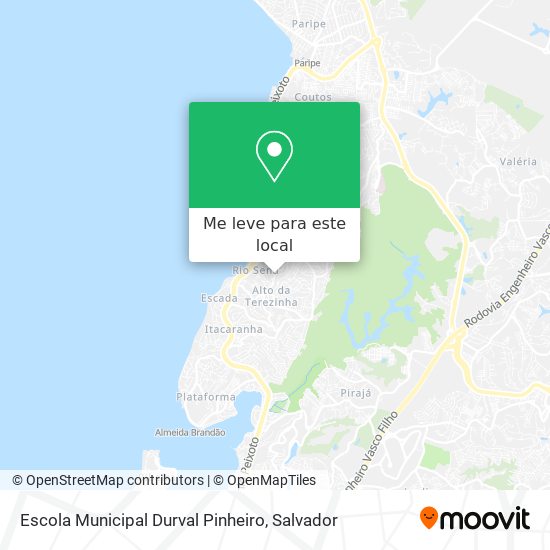 Escola Municipal Durval Pinheiro mapa