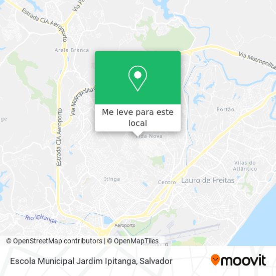 Escola Municipal Jardim Ipitanga mapa