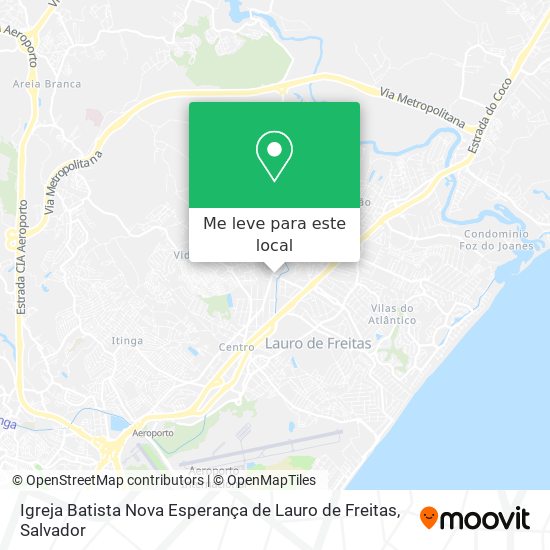 Igreja Batista Nova Esperança de Lauro de Freitas mapa