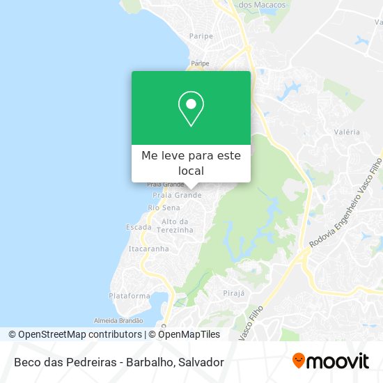 Beco das Pedreiras - Barbalho mapa