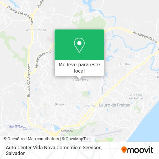 Auto Center Vida Nova Comercio e Servicos mapa