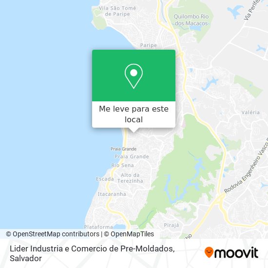 Lider Industria e Comercio de Pre-Moldados mapa