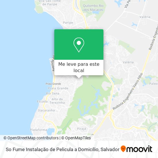 So Fume Instalação de Pelicula a Domicílio mapa