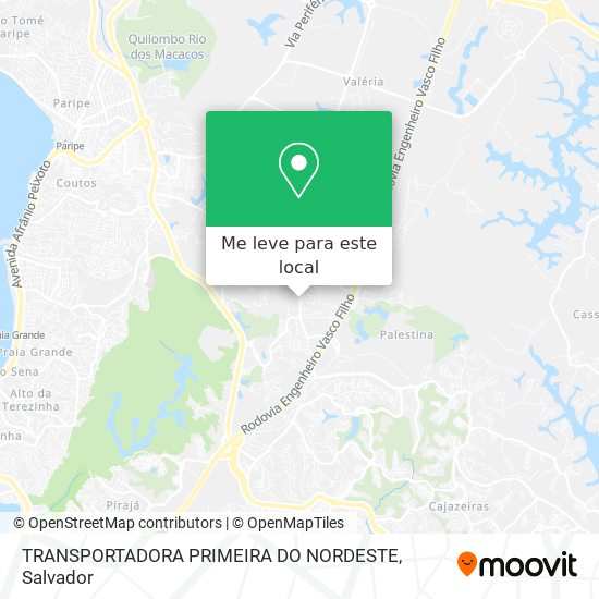 TRANSPORTADORA PRIMEIRA DO NORDESTE mapa