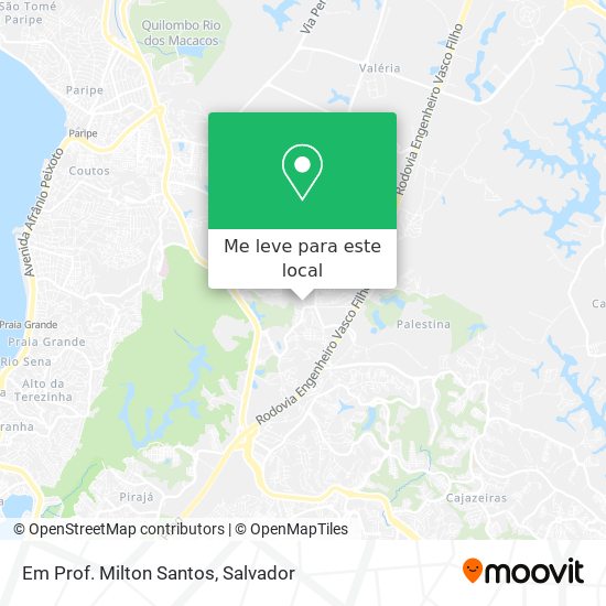Em Prof. Milton Santos mapa