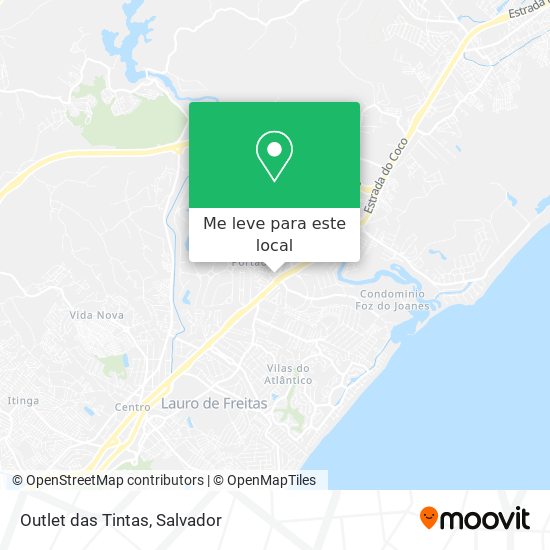 Outlet das Tintas mapa