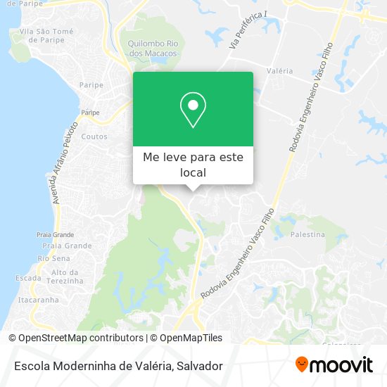 Escola Moderninha de Valéria mapa