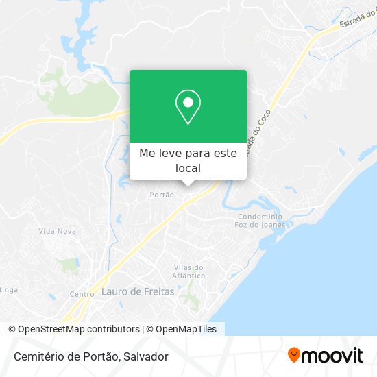 Cemitério de Portão mapa