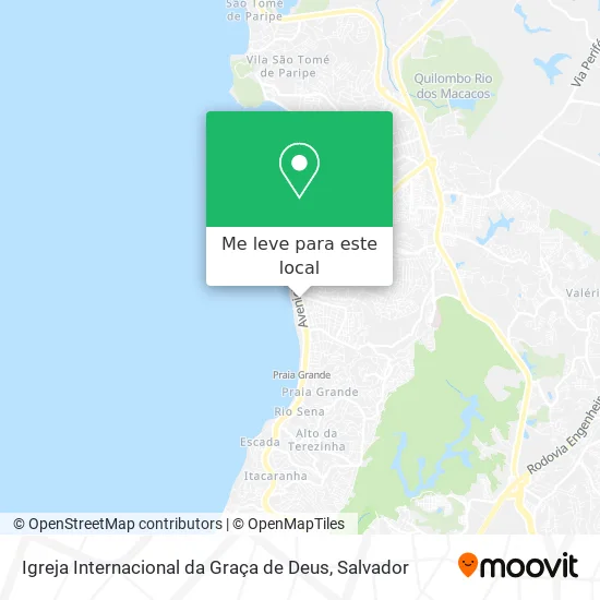 Igreja Internacional da Graça de Deus mapa