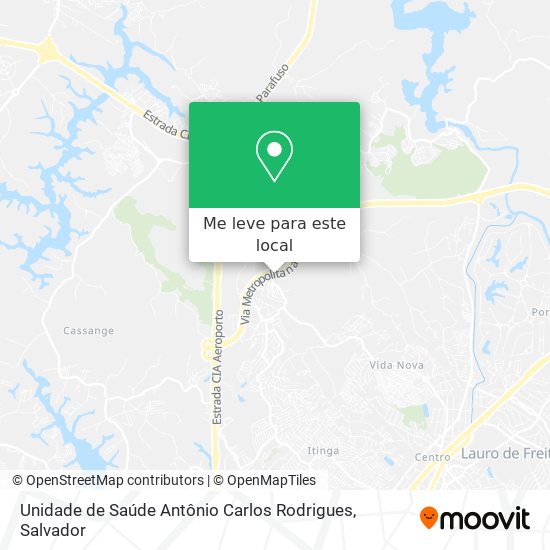 Unidade de Saúde Antônio Carlos Rodrigues mapa