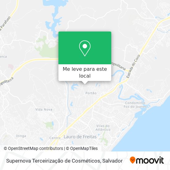 Supernova Terceirização de Cosméticos mapa