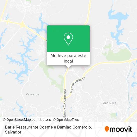 Bar e Restaurante Cosme e Damiao Comercio mapa