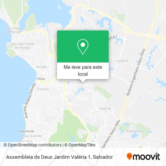 Assembleia de Deus Jardim Valéria 1 mapa