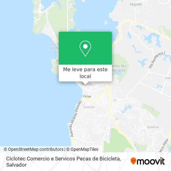 Ciclotec Comercio e Servicos Pecas de Bicicleta mapa