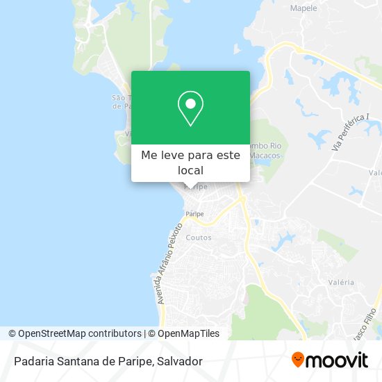 Padaria Santana de Paripe mapa