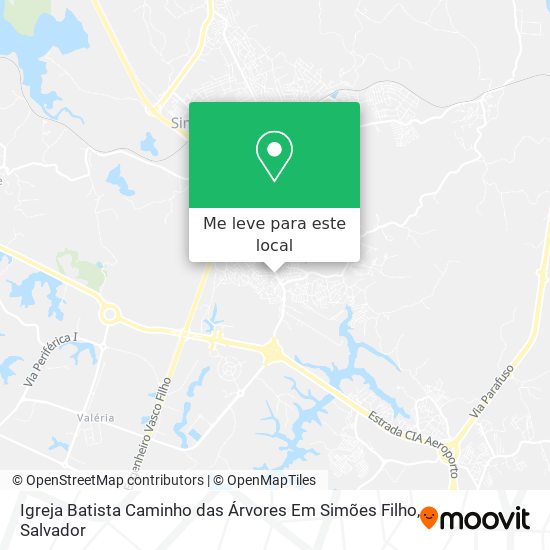 Igreja Batista Caminho das Árvores Em Simões Filho mapa