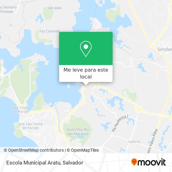 Escola Municipal Aratu mapa
