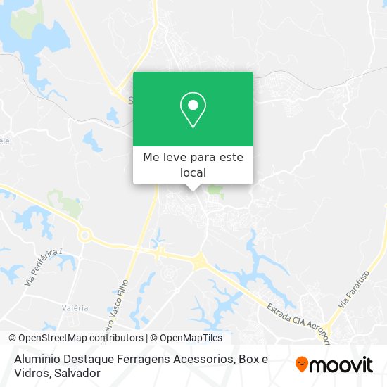 Aluminio Destaque Ferragens Acessorios, Box e Vidros mapa