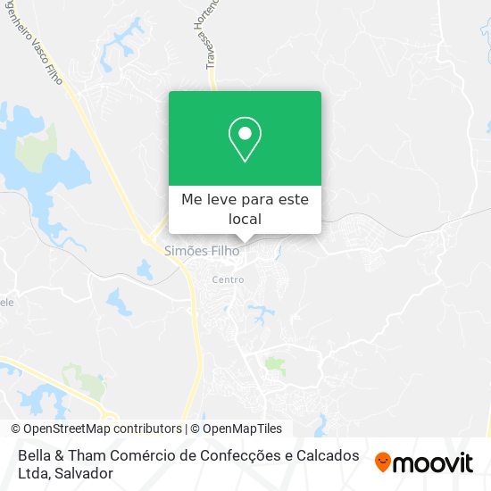 Bella & Tham Comércio de Confecções e Calcados Ltda mapa