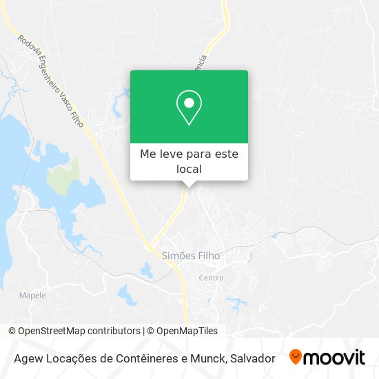 Agew Locações de Contêineres e Munck mapa