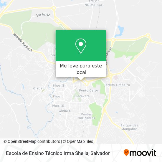 Escola de Ensino Técnico Irma Sheila mapa