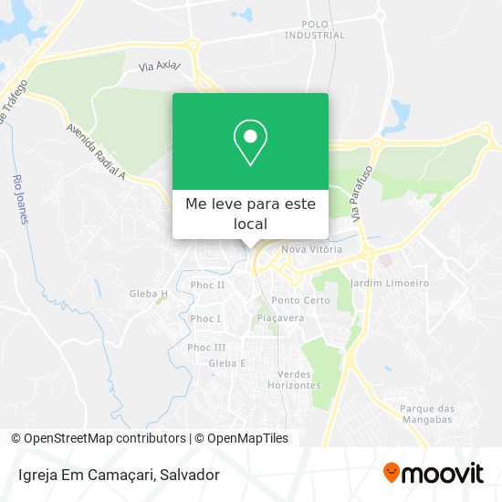 Igreja Em Camaçari mapa