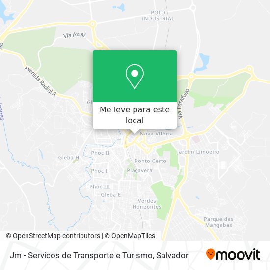 Jm - Servicos de Transporte e Turismo mapa