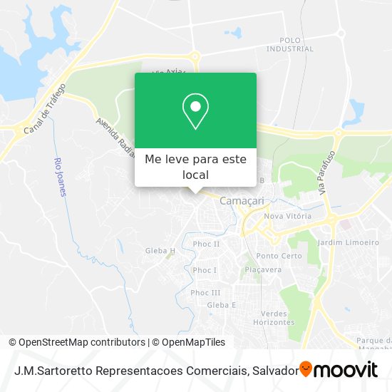 J.M.Sartoretto Representacoes Comerciais mapa