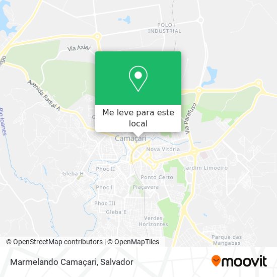 Marmelando Camaçari mapa