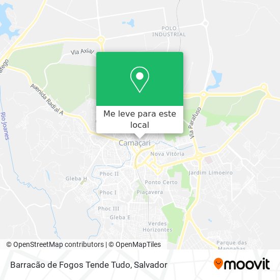 Barracão de Fogos Tende Tudo mapa