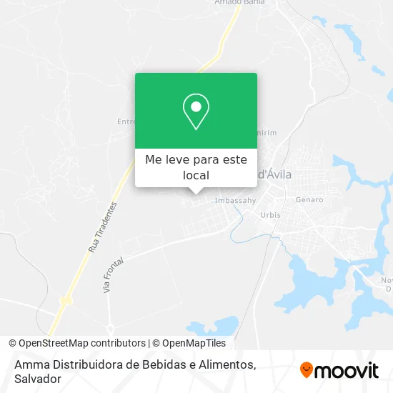 Amma Distribuidora de Bebidas e Alimentos mapa