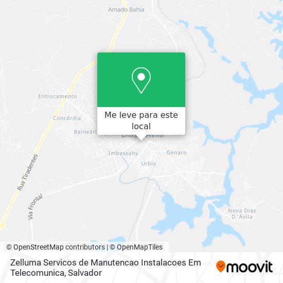Zelluma Servicos de Manutencao Instalacoes Em Telecomunica mapa