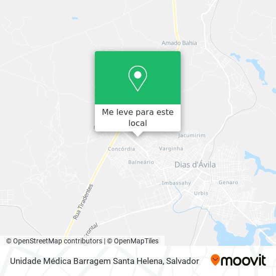 Unidade Médica Barragem Santa Helena mapa