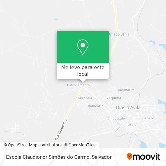 Escola Claudionor Simões do Carmo mapa