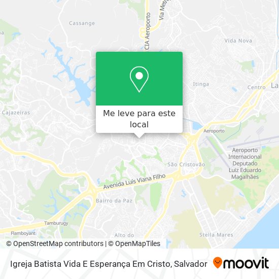 Igreja Batista Vida E Esperança Em Cristo mapa