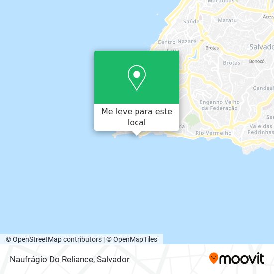 Naufrágio Do Reliance mapa