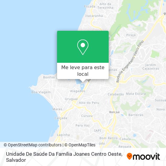 Unidade De Saúde Da Família Joanes Centro Oeste mapa