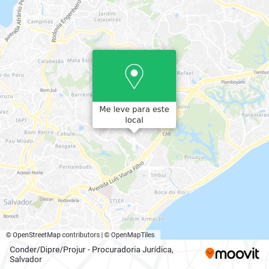 Conder / Dipre / Projur - Procuradoria Jurídica mapa