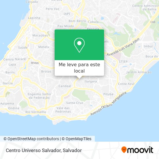 Centro Universo Salvador mapa